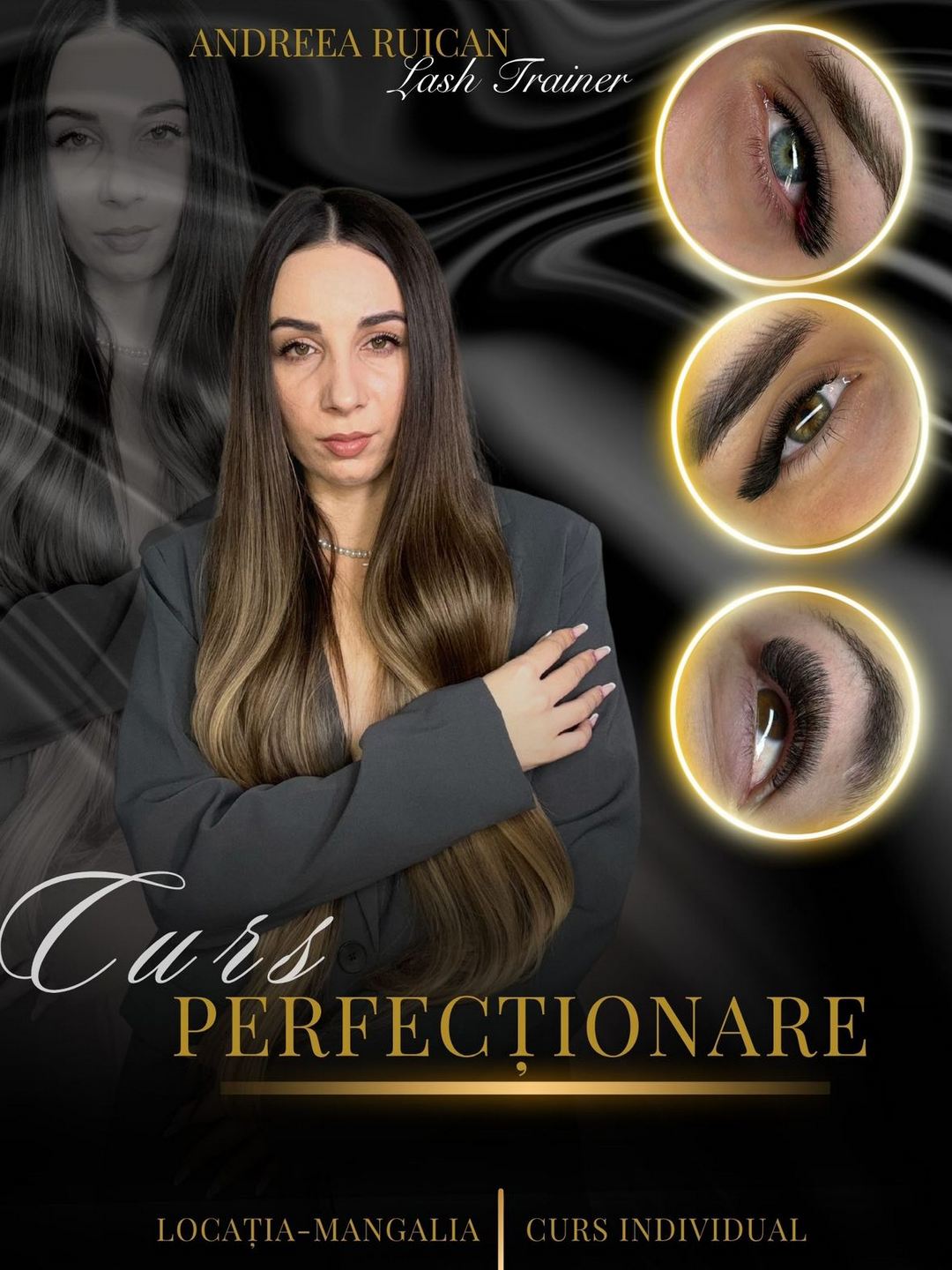 Curs de perfecționare extensii gene cu Andreea Ruican, lash trainer